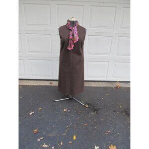 Pendleton vintage brown wool jumper, wool shift dress, mad men secretary